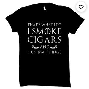 Men’s funny logo Cigar T-shirt, 2XL XXL